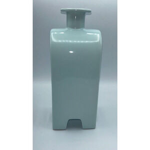 Michael Graves Design Celadon Contemporary Modern Footed Lrg Teal Ceramic Vase